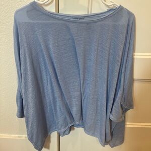 Free People Oversized Shirt in Baby Blue